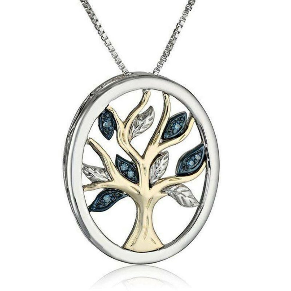 Crystal Tree of Life Pendant with chain 18"